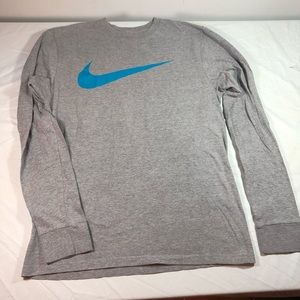 Long Sleeve Nike Mens Tshirt Gray Size Medium EUC